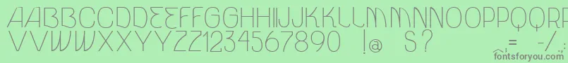 VtksUnidade Font – Gray Fonts on Green Background