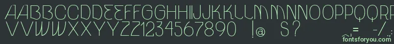 VtksUnidade Font – Green Fonts on Black Background