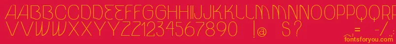 Weitere Informationen zur VtksUnidade-Schriftart VtksUnidade-Schriftart – Orangefarbene Schriften auf rotem Hintergrund