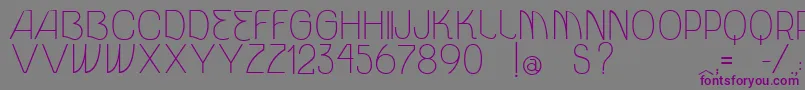 Шрифт VtksUnidade – фиолетовые шрифты на сером фоне