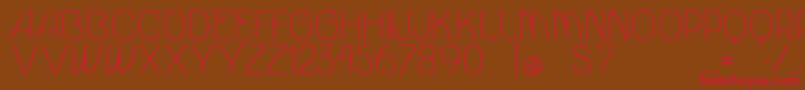 VtksUnidade Font – Red Fonts on Brown Background