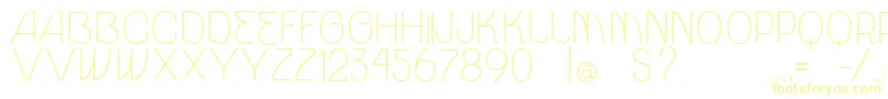 Шрифт VtksUnidade – жёлтые шрифты
