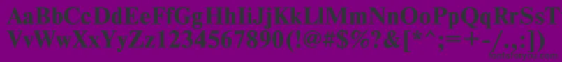 フォントTimeset0 – 紫の背景に黒い文字