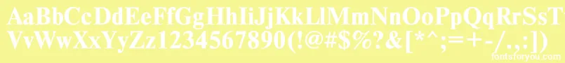 フォントTimeset0 – 黄色い背景に白い文字