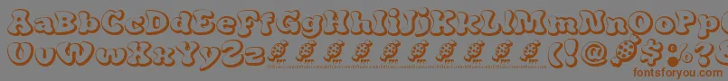 CandyPopDemoFont-fontti – ruskeat fontit harmaalla taustalla