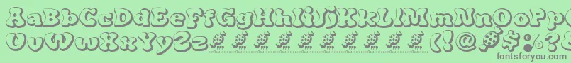 CandyPopDemoFont Font – Gray Fonts on Green Background