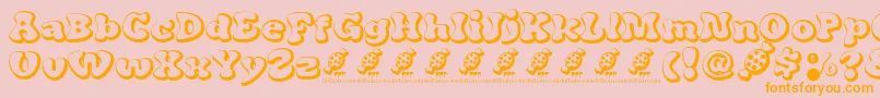 CandyPopDemoFont Font – Orange Fonts on Pink Background