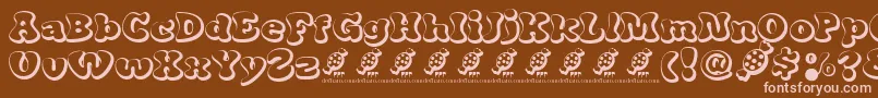 Más sobre la fuente CandyPopDemoFont fuente CandyPopDemoFont – Fuentes Rosadas Sobre Fondo Marrón