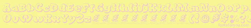 CandyPopDemoFont Font – Pink Fonts on Yellow Background