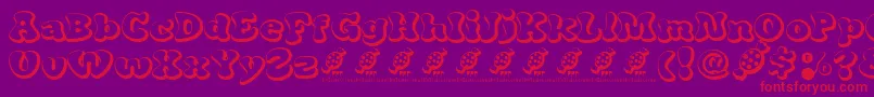 CandyPopDemoFont Font – Red Fonts on Purple Background