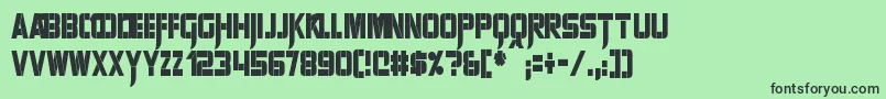 SharpAvienneCondensed Font – Black Fonts on Green Background
