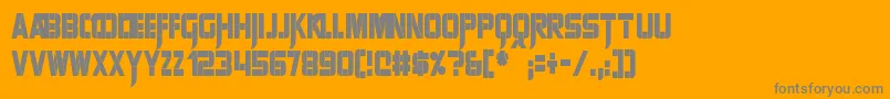 SharpAvienneCondensed Font – Gray Fonts on Orange Background