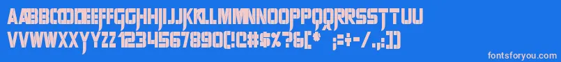 フォントSharpAvienneCondensed – ピンクの文字、青い背景