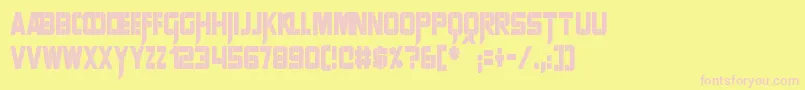 SharpAvienneCondensed Font – Pink Fonts on Yellow Background