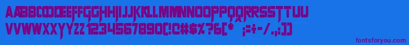 SharpAvienneCondensed-Schriftart – Violette Schriften auf blauem Hintergrund