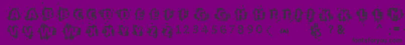 Vtkschipset Font – Black Fonts on Purple Background