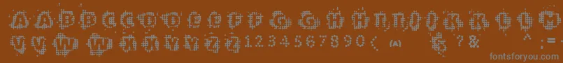 Vtkschipset Font – Gray Fonts on Brown Background