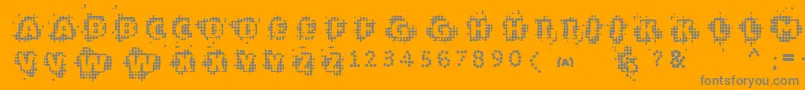 Vtkschipset Font – Gray Fonts on Orange Background