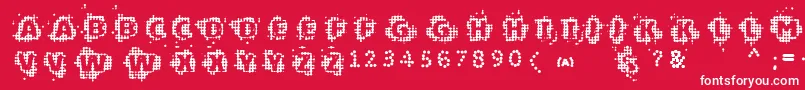 Vtkschipset Font – White Fonts on Red Background