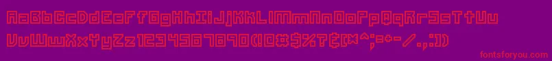 Unlearn2 Font – Red Fonts on Purple Background