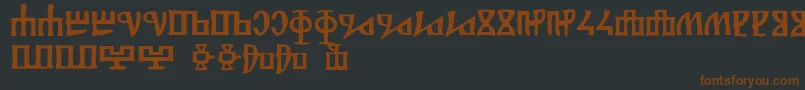 Glagolitsa Font – Brown Fonts on Black Background