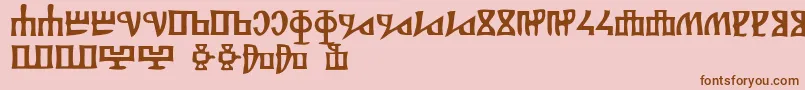 Glagolitsa Font – Brown Fonts on Pink Background