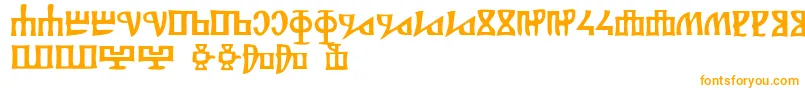 Glagolitsa Font – Orange Fonts on White Background