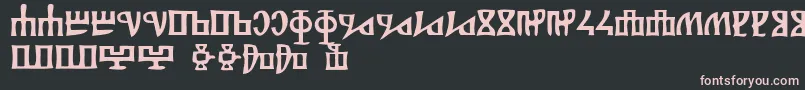 Glagolitsa Font – Pink Fonts on Black Background