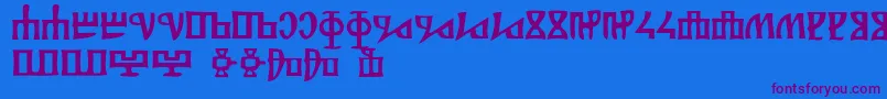 Glagolitsa Font – Purple Fonts on Blue Background