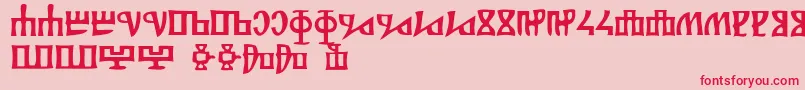 Glagolitsa Font – Red Fonts on Pink Background