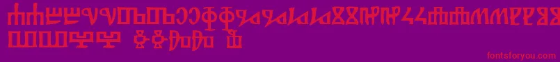 Glagolitsa Font – Red Fonts on Purple Background