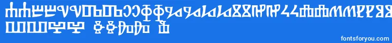 Glagolitsa Font – White Fonts on Blue Background