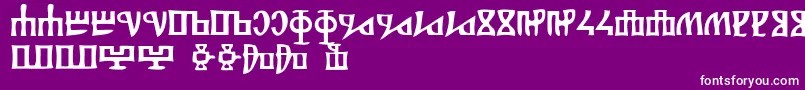 Glagolitsa Font – White Fonts on Purple Background