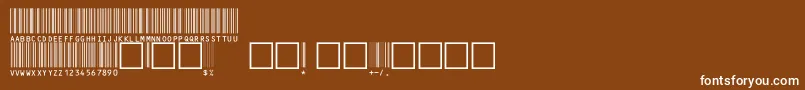Шрифт C39hrp48dhtt – белые шрифты на коричневом фоне