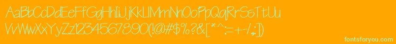 Cheerstypenorm13Bold Font – Green Fonts on Orange Background