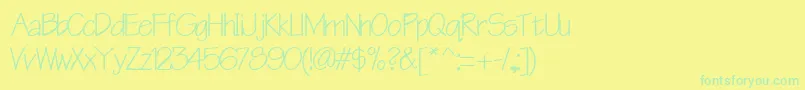 Cheerstypenorm13Bold Font – Green Fonts on Yellow Background