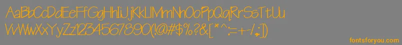 Шрифт Cheerstypenorm13Bold – оранжевые шрифты на сером фоне