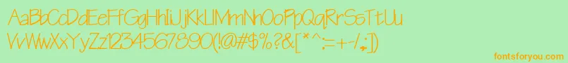 Cheerstypenorm13Bold Font – Orange Fonts on Green Background
