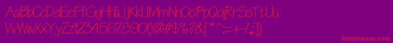 Cheerstypenorm13Bold Font – Red Fonts on Purple Background