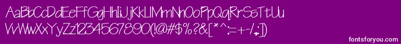 Cheerstypenorm13Bold Font – White Fonts on Purple Background