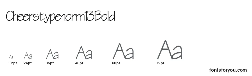 Cheerstypenorm13Bold Font Sizes