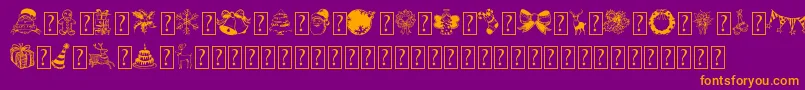 HandchristmasdoodleDemo Font – Orange Fonts on Purple Background