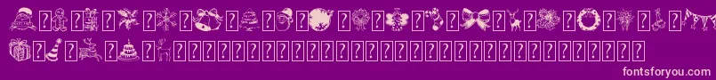 HandchristmasdoodleDemo Font – Pink Fonts on Purple Background