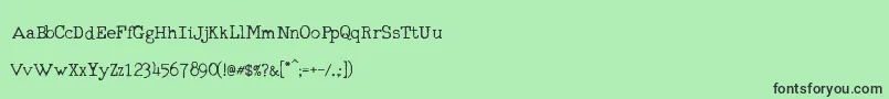 RmTyperighterOld Font – Black Fonts on Green Background