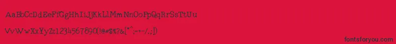 Шрифт RmTyperighterOld – чёрные шрифты на красном фоне