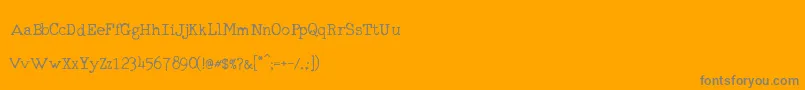 RmTyperighterOld Font – Gray Fonts on Orange Background