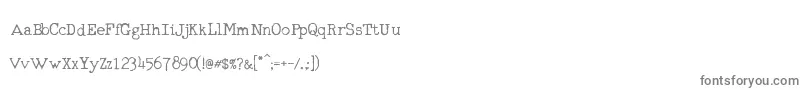 RmTyperighterOld Font – Gray Fonts on White Background