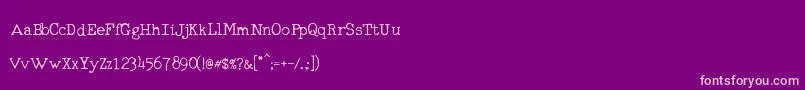 RmTyperighterOld Font – Pink Fonts on Purple Background