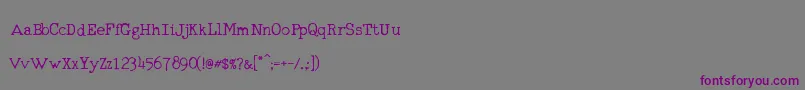 RmTyperighterOld Font – Purple Fonts on Gray Background