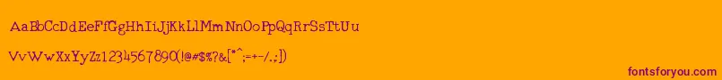 RmTyperighterOld Font – Purple Fonts on Orange Background